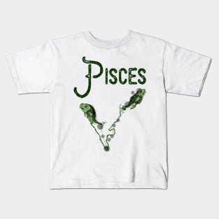 Pisces ))(( Astrological Sign Zodiac Constellation Design Kids T-Shirt